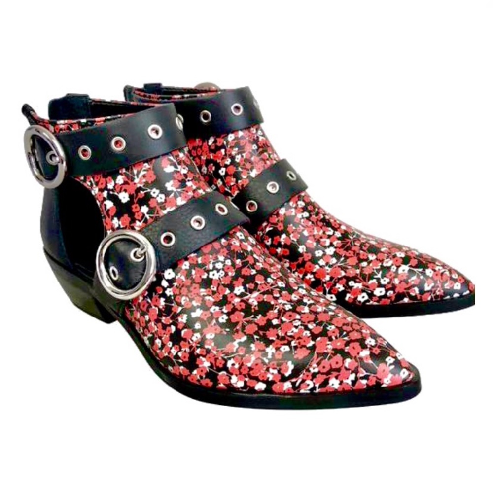 Rebecca Minkoff Floral Cutout Ankle Boots